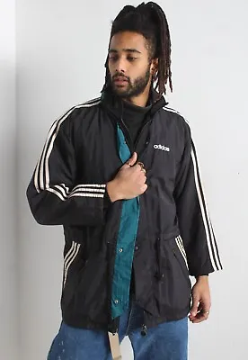 Vintage Adidas 90’s Mens Template Managers Jacket - Black Size Medium M (B11) • £19.99