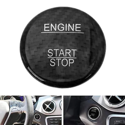 Black Real Carbon Fiber Cover For Mercedes Keyless Engine Start/Stop Push Button • $23.39