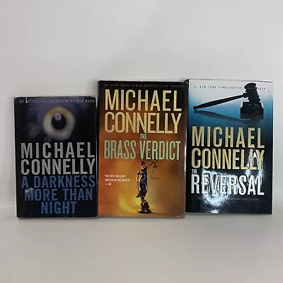 Lot Of 3 Michael Connelly Book: A Darkness More Than Night The Brass Verdict T • $11.90