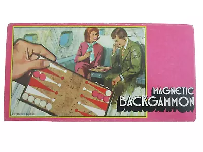 Vintage 1973 Magnetic Backgammon Game ~ Pacific Game Co. ~ Travel Size (1) • $3.99