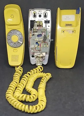 Vintage 1969 Western Electric Bell System R1072u Trimline Rotary Phone Yellow • $17.99