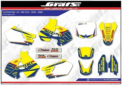 1999 2000 Graphics Kit For SUZUKI RM125 RM250 99 00 RM 125 RM 250 Decals Sticker • $151