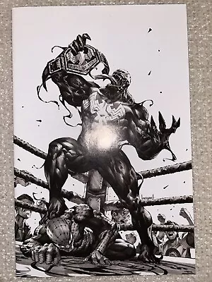 VENOM #28 Kael Ngu Wrestling Belt Spider-Man B&W Sketch Virgin Variant • £12