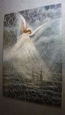 Vintage Old Wood  British Jigsaw Puzzle  Lead Kindly Light  Angel & Ship 150 Pc • $98.95