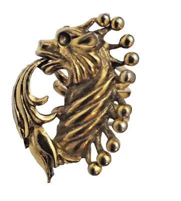 Vintage Dragon Lion? Gold Tone Ring Size 5 • $16.95