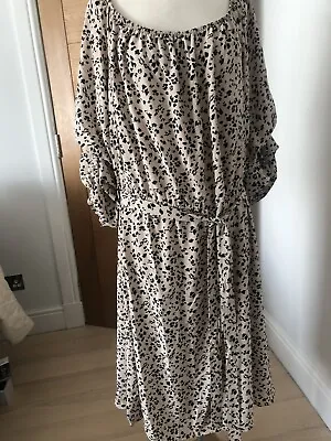 £9.99 • Buy Peacocks Beige And Black Dress Size 22