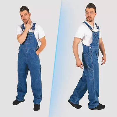 Mens Bib And Brace Dungaree Overalls For Man Pro Wear Workwear Engineer Coverall • $30.30