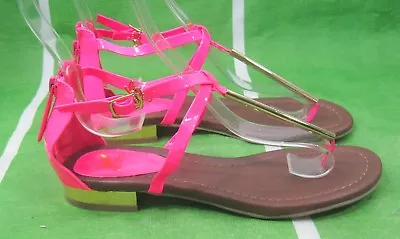 New Summer Hot Pink  Shoes Roman Gladiator Sandals  Women Size 6 • $12