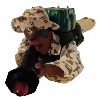 Vintage Crawling Talking Soldier Wearing Camo Camouflage Holding Bazooka Gun • $20