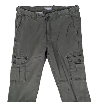 MICHAEL BASTIAN Cargo Pants Flat Front Stretch Sz 32 X 32 Surplus • $44.99