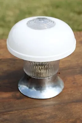 Vintage Skyscraper Art Deco Ceiling Light Fixture Glass Globe Shade School House • $134.99