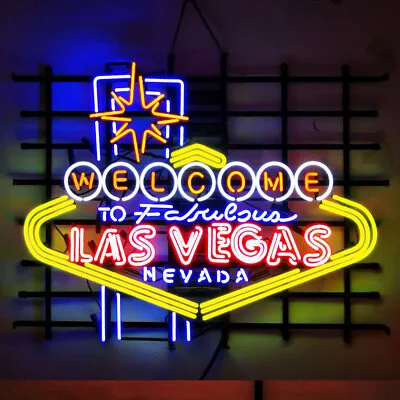 Welcome To Las Vegas Neon Signs Home Bar Pub Party Store Room Wall Decor 32x24 • $330