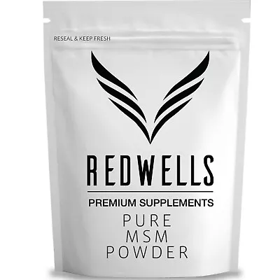 MSM Powder REDWELLS Crystalline Methyl Sulfonyl Methane GMO Free - With Scoop • £10.95