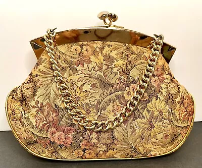 Verdi Tapestry Evening Bag Vintage Clutch With Chain Handle • $11.97