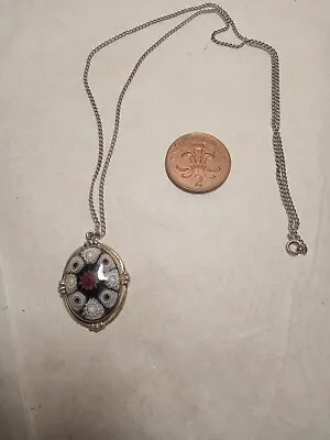 Vintage Caithness Scottish Millefiori Glass Sterling Silver Necklace Myref1 • £50