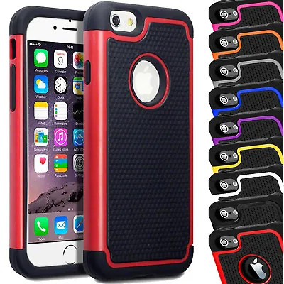 Case For IPhone 6 / 6S Shockproof Rugged Heavy Duty Hybrid Dual Layer Grip Cover • £4.48