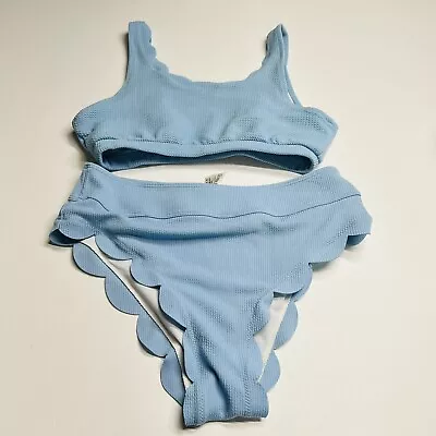 L ! Zaful Size 8 Baby Blue 2Peice Swim Suit • £12.54