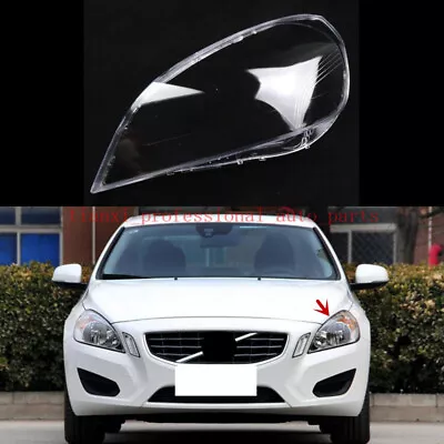 Left Side Headlight Clear Lens Cover + Sealant Glue For Volvo S60 2009-2013 • $119.04
