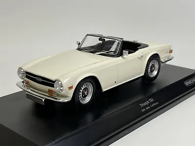 Triumph TR6 1969 White Limited Edition LHD 1:18 Scale Minichamps 155132035 • $139.99