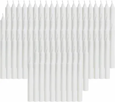 50 Pc Bulk White Christmas Tree Candles For ChimePyramidCarousel- 4 X1/2 Inch • $18.99