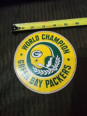 Vintage 1967 World Champion Green Bay Packers Original 5  Window Sticker Starr • $49.99