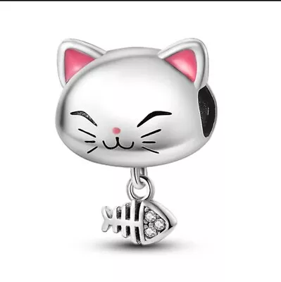 Pandora Sterling Silver 925  Cute Cat Charm • £14.95