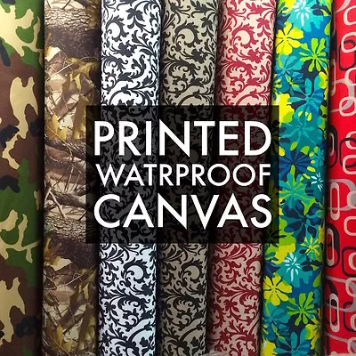 Printed Canvas Fabric Waterproof Outdoor 60  Wide 600 Denier By The Yard  • $14.49