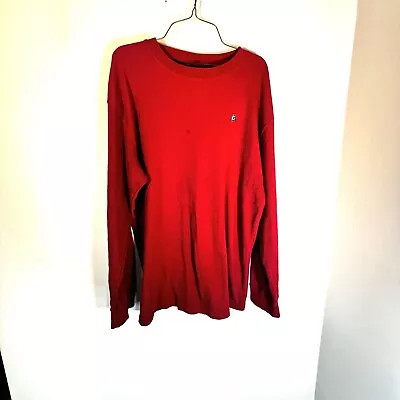 Southpole  Shirt Mens XL Red Waffle Knit Thermal Long Sleeves Y2K • $19.95