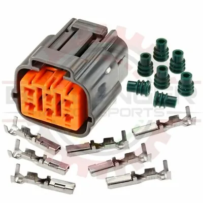 6 Way Plug Connector Kit For Japanese Applications Gray • $14.49