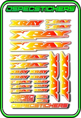 Xray Rc A5 Sticker Sheet Nt1 T4 Xb9 Rx8 Electric Nitro Car Decals R/c Yel/red W • $5.44