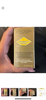 L'OCCITANE Immortelle Divine Eye & Lip Contour 15ml/0.5 Oz NIB Unsealed Pump • $80