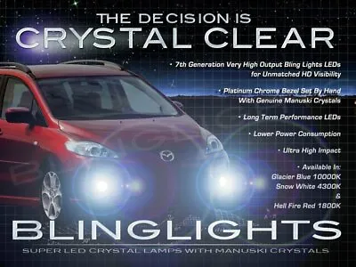 2005-2010 Mazda Premacy LED Fog Lamps Driving Lights Kit Blue • $129.77