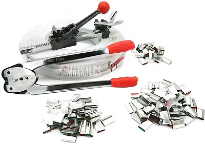 New Poly 690 Ft Strap 400 STEEL Seals + Tools STRAPPING TOOL KIT  • $61.99