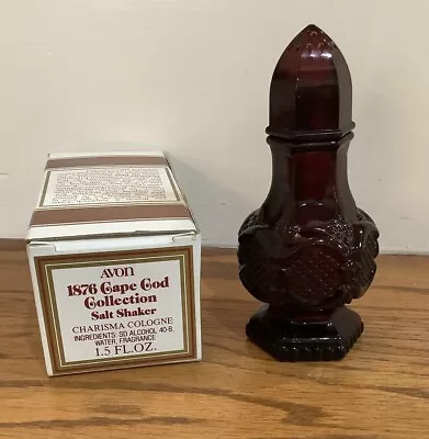 Vintage Avon 1876 Cape Cod Collection Ruby Red Glass Salt Shaker W/box • $11.50