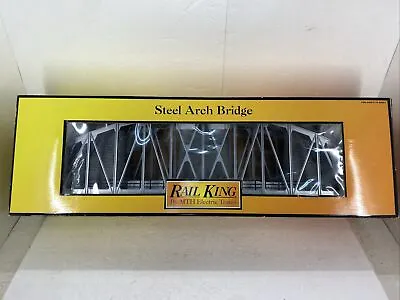 MTH 40-1013 Rail King Gauge 30 Inch Silver Steel Arch Bridge • $129.99