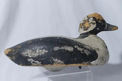 Vintage Antique Used Carved Wooden Duck Decoy With Keel 12  • $89.95