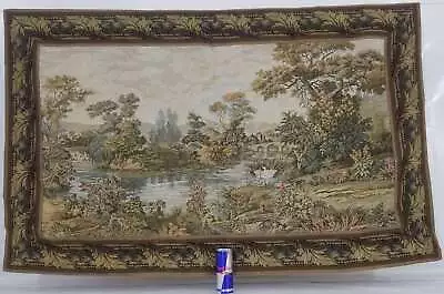 Vintage French Verdure Scene Wall Hanging Tapestry 142x89cm • $360.03