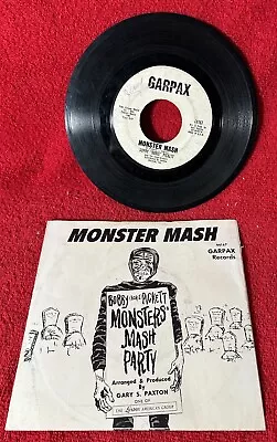 Bobby Boris Pickett 45 Monster Mash GARPAX 44167 W/ PICTURE SLEEVE • $10