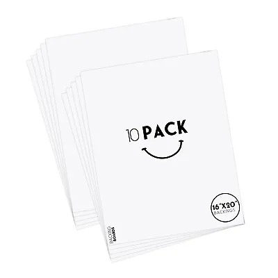 10 Pack 16x20 Mat Board White Backing Boards For Framing Picture Photo Acid-Free • $28.98