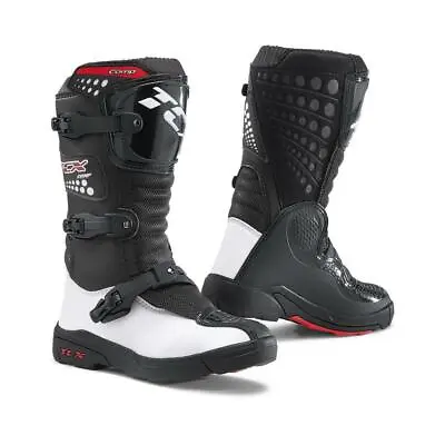TCX Comp Kids Youth Motorcycle Motocross MX Boots - Black/Red/White • $199