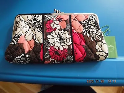 Vera Bradley Double Kisslock Wallet In Mocha Rouge Nwot • $32.50