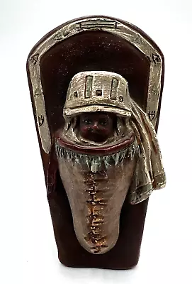 Johann Maresch Terra Cotta Native American Baby Papoose Match Holder & Striker • $139.99