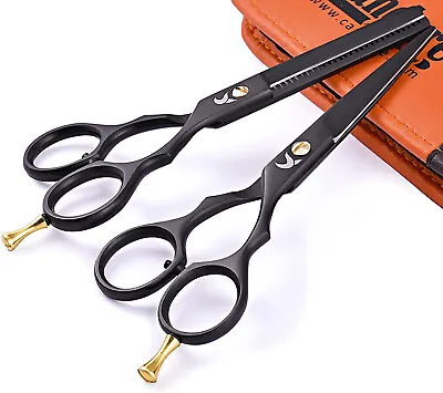 5.5  Pro Hair Cutting Thinning Scissors Set Shears Barber Salon Hairdressing • £11.19