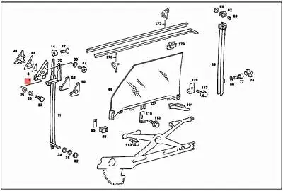 Genuine MERCEDES SL SLC C107 R107 WINDOW GUIDE FRONT LEFT A1077250730 • $37.26