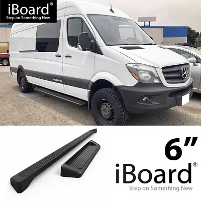 APS Running Board 6in Aluminum Black Fit Dodge Mercedes-Benz Sprinter 10-24 • $325