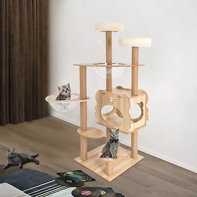 54In Cat Tree Tower Condo Multifunctional Modern Indoor MDF Cat Tower Universal • $123.49