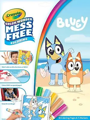 Crayola Colour Wonder Bluey Mess Free Colouring Pages With 5 Markers Included • £8.99