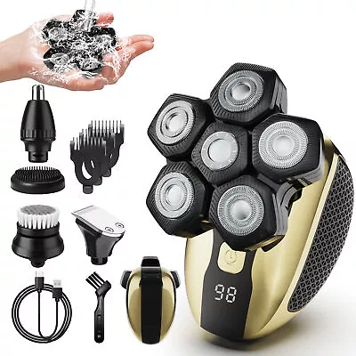 SEJOY 5 In 1 Head Shavers Bald Men Cordless Hair Trimmer Electric Razor Dry Wet • $27.74