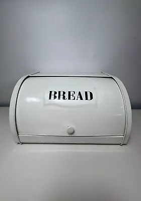 Retro White Metal Tin Bread Box By Ashland 11.5” • $26.69