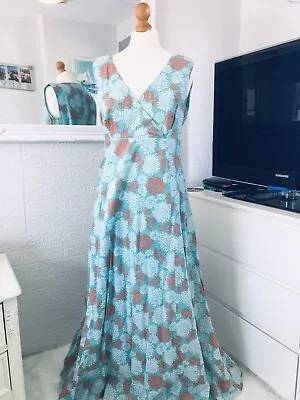 £11.50 • Buy Laura Ashley Floral Cotton Summer Maxi Dress 16